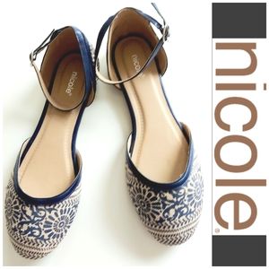 NWOB- Brand New Nicole Flats w/Ankle Strap - 10w